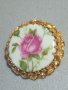 Брошка. Ръчно рисуван порцелан. Ретро. Украшение. , снимка 4