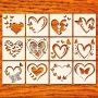 Различни модели сърца сърце с пеперуди шаблон стенсил декорация торта скрапбукинг , снимка 1
