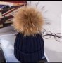 дамска шапка зимна голям естествен пух лисица тик так копче и се сваля, снимка 9