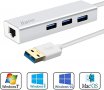Nllano USB-A 3.0 към Ethernet 10/100/1000 RJ45 Ethernet LAN, 3 x USB 3.0 порта, снимка 5