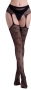 Еротичен чорапогащник с отворено дъно с жартиерен колан - Код С-6072, снимка 2