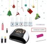 Комплект гел лак за маникюр-Коледна Мечта с Лед лампа-SUN C4 256W+подарък

