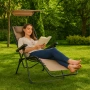 Сгъваем градински шезлонг с нулева гравитация и сенник–комфорт за пълна релаксация, снимка 5