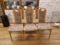 Масивни и високи дървени трапезни столове, снимка 3