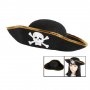 Голяма твърда черна шапка пират за пирати пиратско парти 
