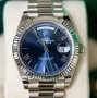 Rolex Day-Date 40mm President White Gold Blue Dial Automatic Различни Варианти, снимка 1