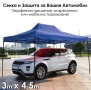 Сгъваема градинска шатра 3×4.5м – здрава, водоустойчива и лесна за разпъване, снимка 3