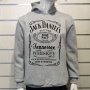 Нов мъжки сив суичър с трансферен печат JACK DANIELS (Джак Даниелс) , снимка 8