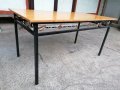 Трапезна маса от ковано желязо, дърво метал , снимка 2