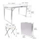 Комплект от 4 броя столове със сгъваема алуминиева маса 120 х 60 см. , снимка 2