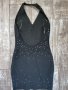 Черна бандажна къса рокля с камъни сваровски-Swarovski Crystal, снимка 12