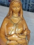 Ръчно резбована дървена фигура"Мадона с младенеца", снимка 7