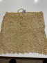 Уникална плажна плетена лятна пола бежов цвят , снимка 1
