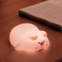 Мека гумена нощна лампа прасенце Pig LED Night Light – нежна светлина, която стопля сърцето, снимка 2