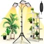 Лампа за отглеждане на растения STELS, Трипод, Таймер, 150 LED, Черен, снимка 5