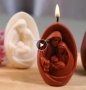 3D Яйце великденско Християнско семейство силиконов молд форма фондан шоколад гипс смола свещ, снимка 2