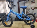 Детски велосипед Byox със спомагателни колела 16" Devil BLUE, снимка 1