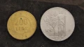 Лот 100 и 200 лири (Италия, 1957-1978), снимка 1