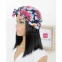 Тюрбан за коса с пандела на цветя тъмносин, снимка 3