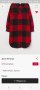 H&M Дълго яке-риза Червен/Черен, карета, снимка 1 - Якета - 42999230