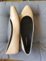 Заострени бежови обувки - 35 номер, снимка 2