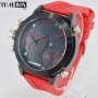 CEPHEUS Triple Time Zone Oversized Red CP902-624. Нов мъжки часовник, снимка 1 - Мъжки - 28491065