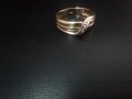  Дизайнерски златен пръстен с диаманти, снимка 4