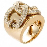 Дамски пръстен в злато и циркон, нов, снимка 1 - Пръстени - 32331138