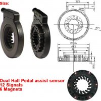 KT-PAS-V12L-SM сензор за подпомагане на педала за електрически велосипед кабел 100см, снимка 2 - Аксесоари за велосипеди - 39812184