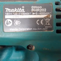 перфоратор Makita BHR202 - 18v, оригинал японски, 2 нови батерии 4Ah и оригинално японско зарядно, снимка 2 - Други инструменти - 37484231