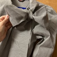 Официална раирана блуза с панделка , снимка 2 - Блузи с дълъг ръкав и пуловери - 43372236
