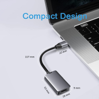 MITOVAYA USB-C към HDMI адаптер 4K@60Hz/хъб за MacBook Air/Pro,Samsung/Pixelbook,XPS и други, снимка 2 - Кабели и адаптери - 44854059