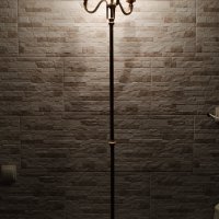 Стар месингов свещник - лампа - Английски - Антика, снимка 12 - Антикварни и старинни предмети - 37860934