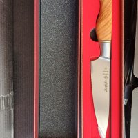Нож със стомана 14C28N, маслина и мозаечен пин, снимка 8 - Ножове - 44115386