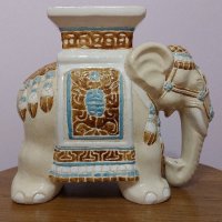 Винтидж керамичен слон. Отлично състояние., снимка 5 - Антикварни и старинни предмети - 44015833