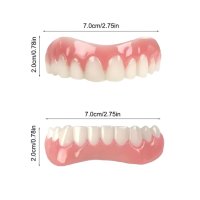 Удобни меки силиконови избелващи протеза горни и долни изкуствени лепящи се фасети зъби, снимка 3 - Други - 43420698