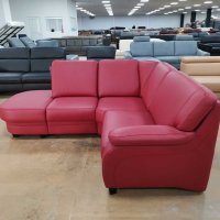 Червен кожен ъглов диван "KS6072" - естествена кожа, снимка 4 - Дивани и мека мебел - 39688083
