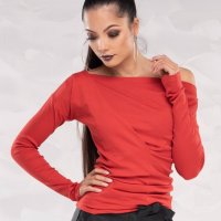 Блуза "Red Twist" от рипс, снимка 3 - Блузи с дълъг ръкав и пуловери - 27301962