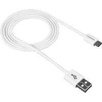 Зареждащ кабел CANYON UM-1, Micro USB cable, 1M, Бял SS30231, снимка 1 - USB кабели - 40062385