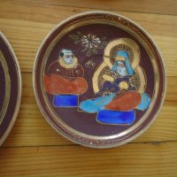 Уникални стари порцеланови чинийки ръчно рисувани Японски, снимка 3 - Декорация за дома - 26341735