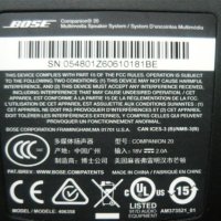 Bose Companion 20 мултимедийни говорители, снимка 6 - Тонколони - 43618926