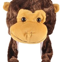 Плюшена шапка маймунка, снимка 4 - Шапки, шалове и ръкавици - 43315035
