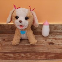 Furreal Friends интерактивно куче на Hasbro с шише, снимка 1 - Кукли - 43596647