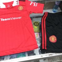 футболен екип Manchester united  нов тениска и шорти , снимка 1 - Детски комплекти - 36908171