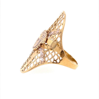Златен дамски пръстен 3,95гр. размер:58 14кр. проба:585 модел:22994-3, снимка 3 - Пръстени - 44857166