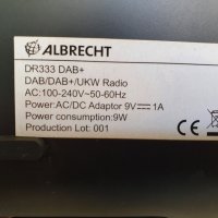 Радио Albrecht DR333 DAB+ Със сензорен екран. В отлично техническо и визуално състояние., снимка 10 - Радиокасетофони, транзистори - 39526859