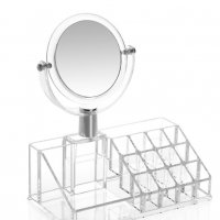 Прозрачен козметичен органайзер с огледало код 1788, снимка 4 - Други стоки за дома - 28393904