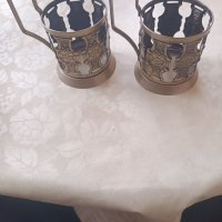  Руски стакани 2 броя , снимка 1 - Антикварни и старинни предмети - 40637150