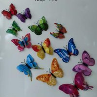 3D пеперуди с двойни и единични крила, снимка 4 - Декорация за дома - 33539065