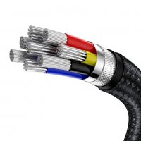 USB-C кабел BASEUS към Type-C 5A, 100W, 2m – черен, снимка 6 - USB кабели - 32942038